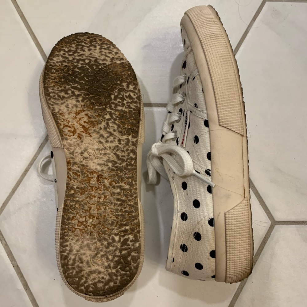 Superga polka dot short platform sneakers Sz 7 - Picture 3 of 3